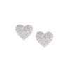 Orecchini Donna Amen In Argento 925 A Cuore Con Pavè Di Zirconi Bianchi