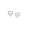 Orecchini Donna Amen In Argento 925 A Doppio Cuore Con Zirconi Bianchi 2 - Verre Gioielli Orecchini Donna Amen In Argento 925 A Doppio Cuore Con Zirconi Bianchi