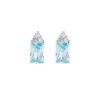 Orecchini Donna Amen In Argento 925 Con Zirconi Bianchi E Acqua Marina 1 - Verre Gioielli Orecchini Donna Amen In Argento 925 Con Zirconi Bianchi E Acqua Marina