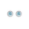 Orecchini Donna Amen In Argento 925 Con Zirconi Bianchi E Acquamarina 2 - Verre Gioielli Orecchini Donna Amen In Argento 925 Con Zirconi Bianchi E Acquamarina