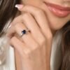 Anello Donna Luca Barra Regolabile In Acciaio Con Cristalli Bianchi E Cristallo Blu A Cuore 5 - Verre Gioielli Anello Donna Luca Barra Regolabile In Acciaio Con Cristalli Bianchi E Cristallo Blu A Cuore 1 Verre Gioielli - l'istituzione del gioiello