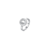 Anello Donna Luca Barra Regolabile In Acciaio Con Zirconi Bianchi