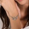 Bracciale Donna Luca Barra In Acciaio E Stelle Con Cristalli Bianchi 1 Verre Gioielli - l'istituzione del gioiello