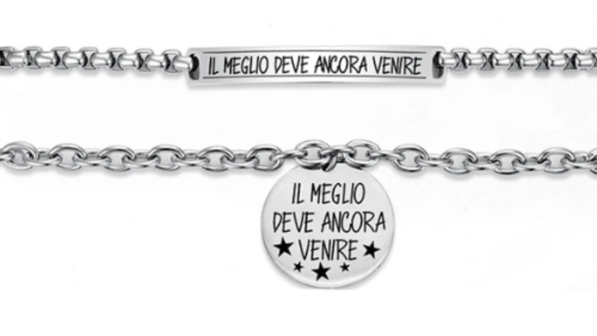 Bracciale SWEET in acciaio satinato personalizzabile per bambina