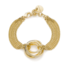 Bracciale Donna A Catena Multifilo E Cerchi Unoaerre In Bronzo Dorato 2 - Verre Gioielli Bracciale Donna A Catena Multifilo E Cerchi Unoaerre In Bronzo Dorato