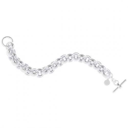 Bracciale Donna A Catena Rolò Unoaerre In Bronzo Argentato 3 - Verre Gioielli Bracciale Donna A Catena Rolò Unoaerre In Bronzo Argentato