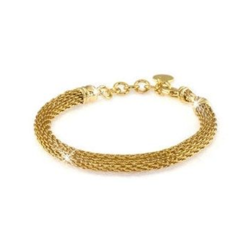 Bracciale Donna A Catena Snake Unoaerre In Bronzo Dorato