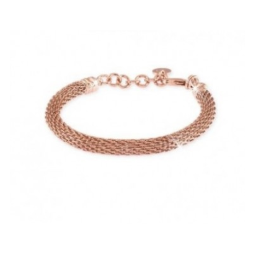 Bracciale Donna A Catena Snake Unoaerre In Bronzo Rosato 3 - Verre Gioielli Bracciale Donna A Catena Snake Unoaerre In Bronzo Rosato