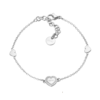 Bracciale Donna Liu Jo Con In Acciaio Silver E Cuori Con Zirconi Bianchi