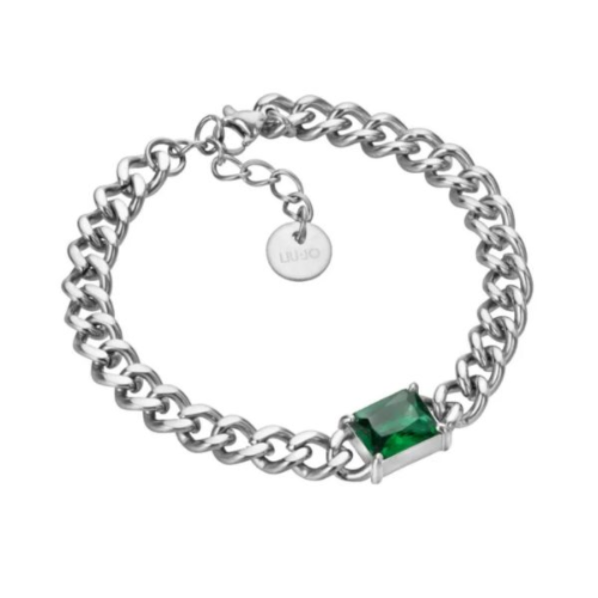 Bracciale Donna A Catena Con Strass, Placcato Oro O Argento, Chiusura A Moschettone, Lunghezza Regolabile 19-21 Cm, Senza Nichel, Confezione Regalo