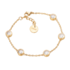 Bracciale Donna Liu Jo In Acciaio Dorato Con Zirconi Bianchi Cipollina