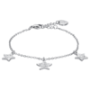 Bracciale Donna Luca Barra In Acciaio Con Stelle E Cristalli Bianchi 2 - Verre Gioielli Bracciale Donna Luca Barra In Acciaio Con Stelle E Cristalli Bianchi