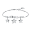Bracciale Donna Luca Barra In Acciaio E Stelle Con Cristalli Bianchi 2 - Verre Gioielli Bracciale Donna Luca Barra In Acciaio E Stelle Con Cristalli Bianchi