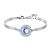 Bracciale Semi Rigido Donna Luca Barra In Acciaio Con Cristalli Acquamarina E Bianchi 2 - Verre Gioielli Bracciale Semi Rigido Donna Luca Barra In Acciaio Con Cristalli Acquamarina E Bianchi