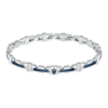 Bracciale Uomo Maserati In Acciaio Bicolore Silver E Blu Con Zirconi Bianchi