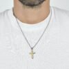 Collana Uomo Luca Barra In Acciaio Con Croce E Ip Dorato 5 - Verre Gioielli Collana Uomo Luca Barra In Acciaio Con Croce E Ip Dorato 1 Verre Gioielli - l'istituzione del gioiello