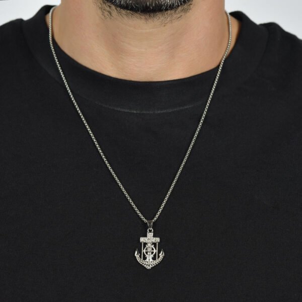 Collana Uomo Donna Con Ciondolo A Barra In Acciaio Al Tungsteno - Lunghezza 61 Cm, Finitura Satinata, Ipoallergenica