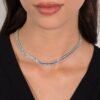 Collana Donna Tennis Luca Barra In Acciaio E Cristalli Bianchi 1 Verre Gioielli - l'istituzione del gioiello