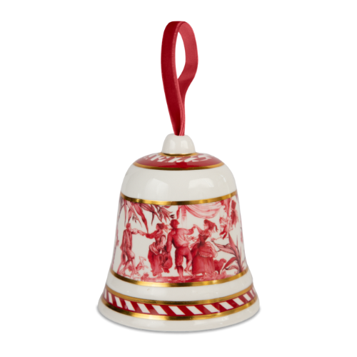 Campana Natalizia Baci Milano In Porcellana Rossa Le Rouge 3 - Verre Gioielli Campana Natalizia Baci Milano In Porcellana Rossa Le Rouge