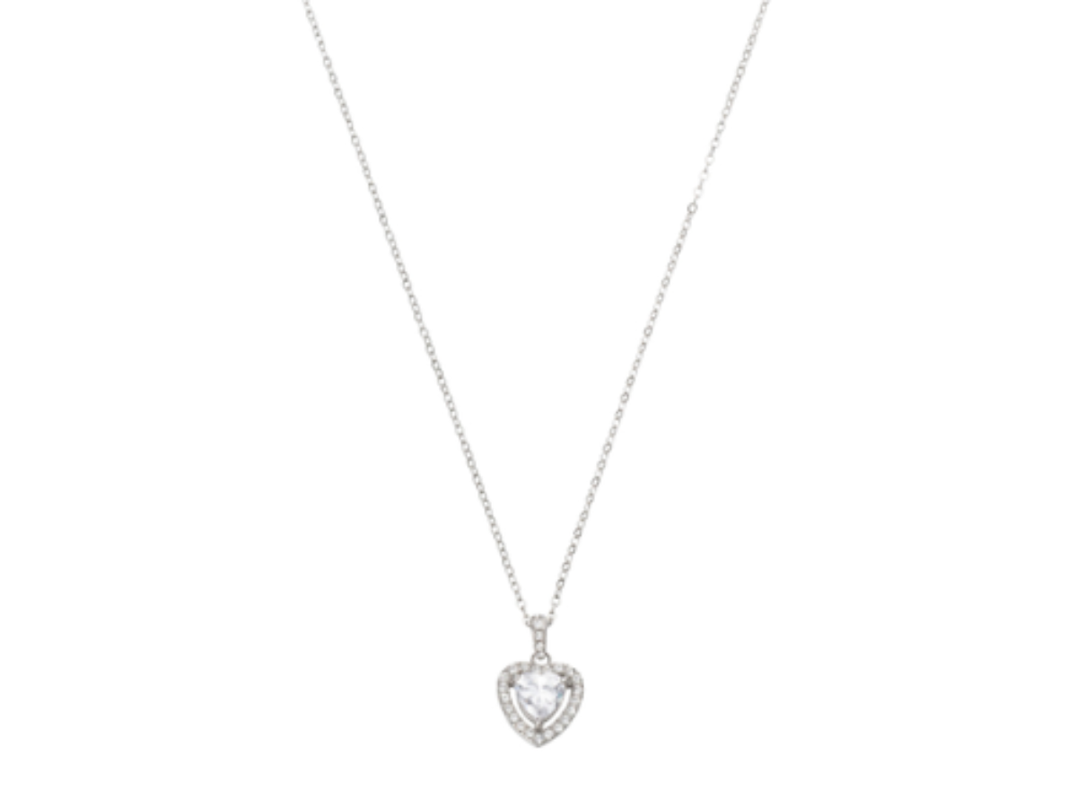 JO WISDOM Collana Girasole Cuore Argento 925 Donna,Ciondolo con Catena Zirconia cubica 3A August Birthstone Colore Peridoto