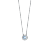 Collana Donna Luca Barra In Acciaio Con Cristallo Acquamarina E Zirconi Bianchi 2 - Verre Gioielli Collana Donna Luca Barra In Acciaio Con Cristallo Acquamarina E Zirconi Bianchi