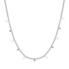 Collana Donna Luca Barra In Acciaio Con Stelle E Cristalli Bianchi