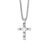 Collana Uomo Luca Barra In Acciaio E Cristalli Neri Con Croce 1 Verre Gioielli - l'istituzione del gioiello
