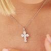 Charm Brosway In Argento 925 A Croce Con Cubic Zirconia Bianchi Fancy 2 Verre Gioielli - l'istituzione del gioiello