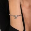 Doppio Bracciale Luca Barra Con Cuore Calamitato In Acciaio Con Zirconi Bianchi 2 Verre Gioielli - l'istituzione del gioiello