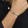 Bracciale Uomo Luca Barra In Acciaio Con Rosa Dei Venti 1 Verre Gioielli - l'istituzione del gioiello