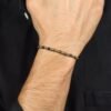 Bracciale Uomo Luca Barra In Acciaio E Elementi In Occhio Di Tigre 1 Verre Gioielli - l'istituzione del gioiello