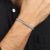 Bracciale Tennis Uomo Luca Barra In Acciaio Con Cristalli Bianchi 1 Verre Gioielli - l'istituzione del gioiello