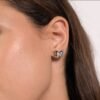 Orecchini Donna Luca Barra In Acciaio A Farfalla Con Cristalli Bianchi 1 Verre Gioielli - l'istituzione del gioiello