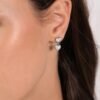 Orecchini Donna Luca Barra Pendenti In Acciaio Con Cuori Pendenti E Cristalli Bianchi 1 Verre Gioielli - l'istituzione del gioiello