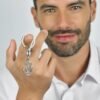 Portachiavi Uomo Luca Barra In Acciaio Con Ancora E Crocifisso 1 Verre Gioielli - l'istituzione del gioiello