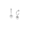 Orecchini Donna Liu Jo A Cerchio In Acciaio Con Cuore Pendente 1 - Verre Gioielli Orecchini Donna Liu Jo A Cerchio In Acciaio Con Cuore Pendente