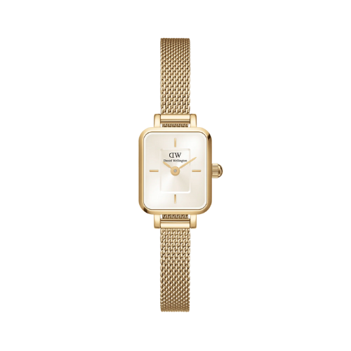 Orologio Donna Daniel Wellington Quadro Mini Evergold Champagne In Acciaio Dorato