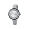Orologio Donna Luca Barra Solo Tempo Al Quarzo In Acciaio Silver E Ceramica Nera Con Cristalli Bianchi
