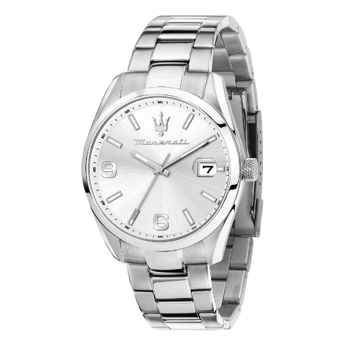 Orologio Maserati Uomo Solo Tempo Al Quarzo In Acciaio Silver