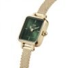 Orologio Donna Daniel Wellington Quadro Mini Evergold Emerald In Acciaio Dorato 2 Verre Gioielli - l'istituzione del gioiello