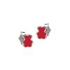 Orecchini Bimba Nanan In Argento 925 Con Orsetto Rosso 1 - Verre Gioielli Orecchini Bimba Nanan In Argento 925 Con Orsetto Rosso
