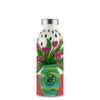 Borraccia Termica 24 Bottles In Acciaio Inox Da 500 Ml Fiori Rosa 2 - Verre Gioielli Borraccia Termica 24 Bottles In Acciaio Inox Da 500 Ml Fiori Rosa