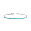 Bracciale Tennis Unisex In Argento 925 Con Pietre Celesti