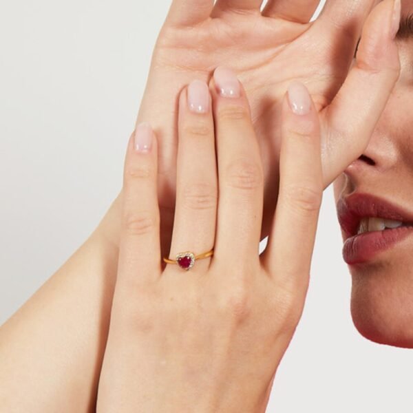 Anello Da Donna Goldmaid Argento Sterling 925 Rosso Dorato Zirconi - Foto 11