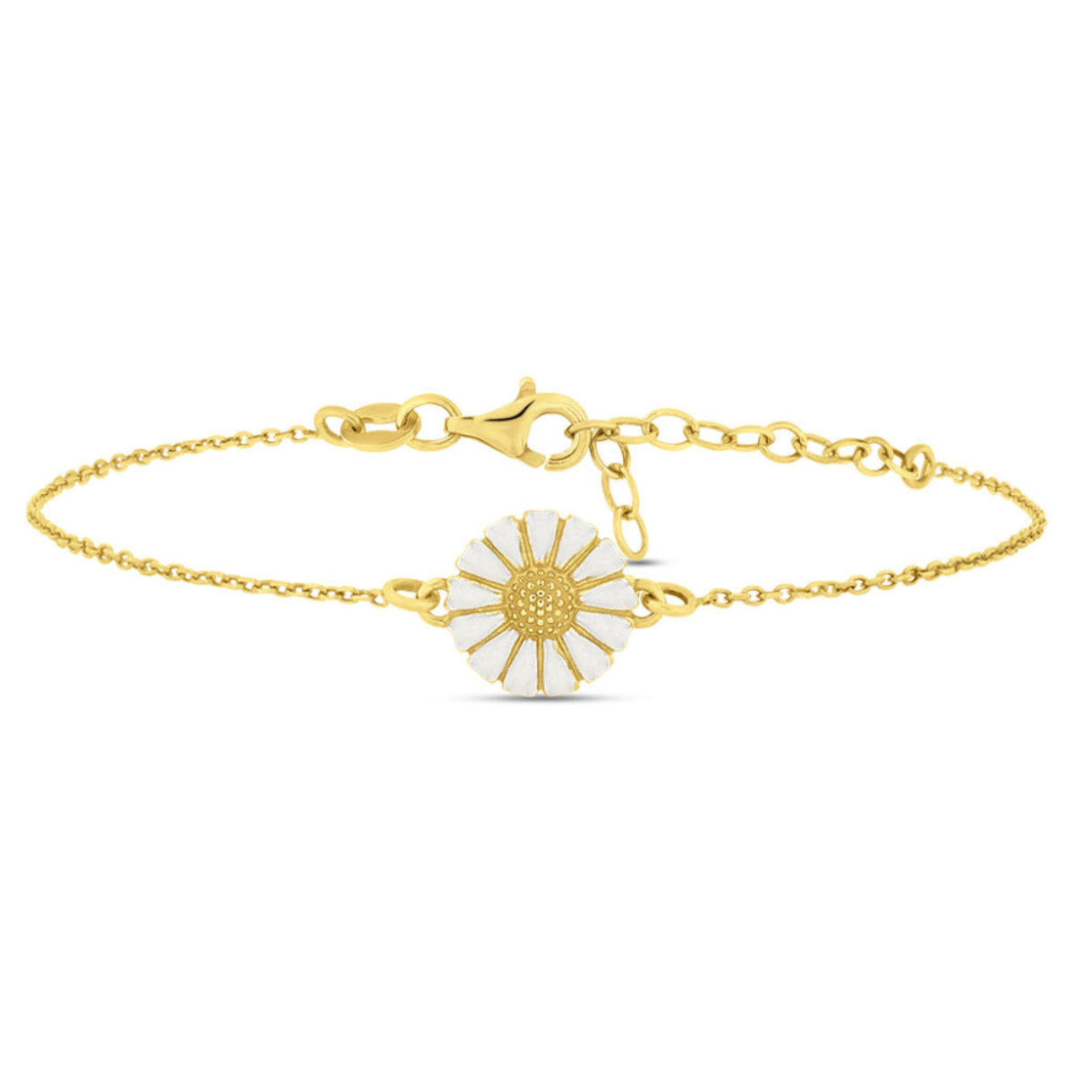 Bracciale Regolabile In Argento 925 Con Ciondolo Girasole Dorato – Gioiello YEESIA Per Donne, Regalo Idea Compleanno