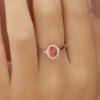 Anello Donna Brosway Kate In Argento 925 Con Cubic Zirconia Arancione E Bianchi Fancy 2 Verre Gioielli - l'istituzione del gioiello