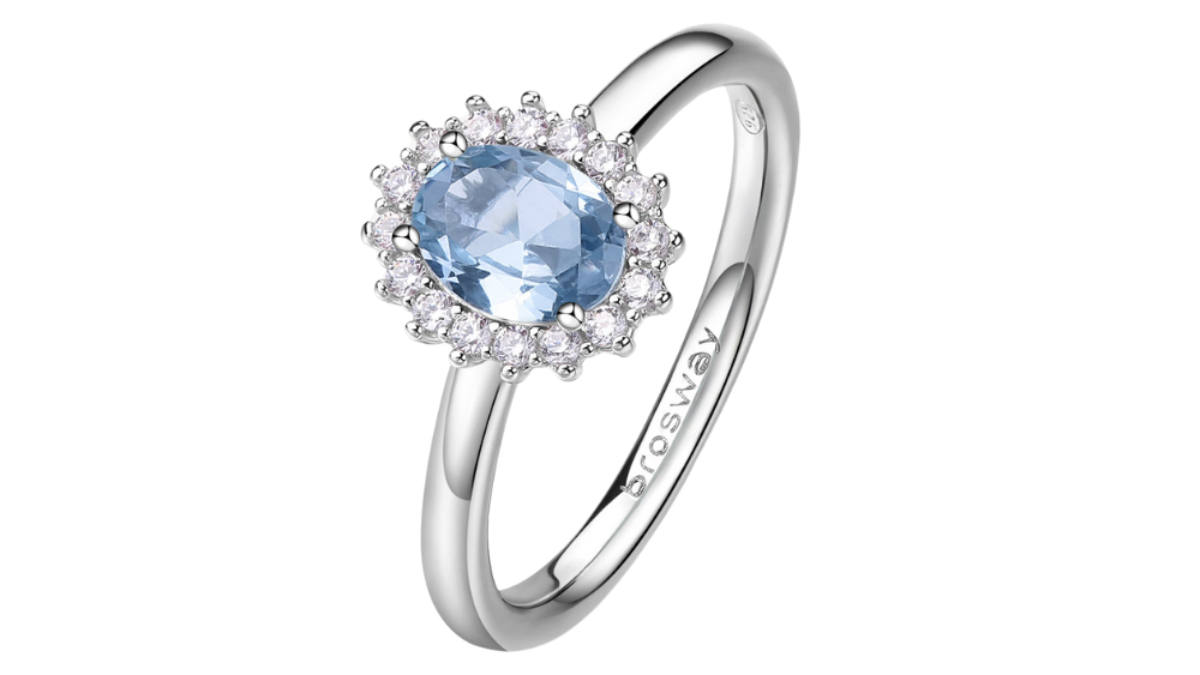Anello da donna in argento sterling 925 con zirconi cubici