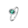 Anello Donna Brosway Kate In Argento 925 Con Cubic Zirconia Verde E Bianchi Fancy