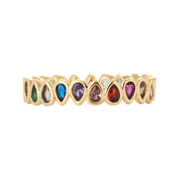 Anello Donna Stroili Girodita Placcato In Oro Giallo 18 Kt E Cristalli Multicolor 1 Verre Gioielli - l'istituzione del gioiello