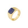 Anello Uomo Brosway In Acciaio Placcato Oro Giallo 14 Kt E Lapislazzuli 1 - Verre Gioielli Anello Uomo Brosway In Acciaio Placcato Oro Giallo 14 Kt E Lapislazzuli